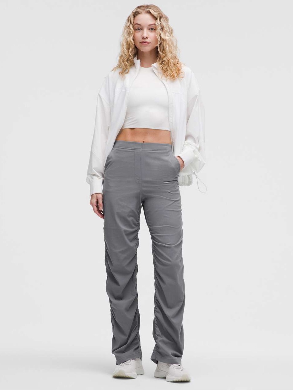 lululemon athletica Gray Ruched Track Pants